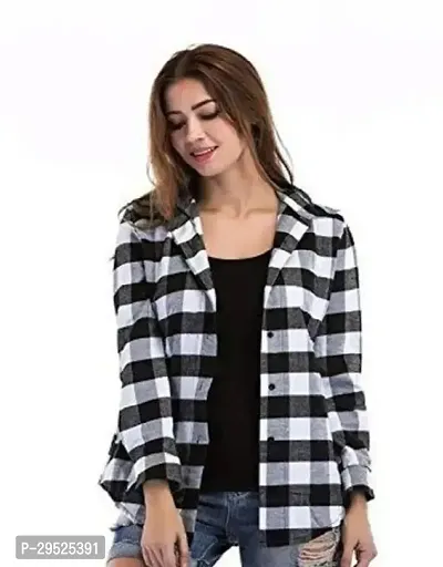 Classic Cotton Checked Shirt for Women-thumb0