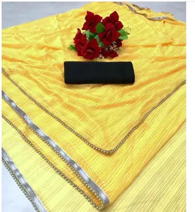 Stylish Satin Solid Saree For Women