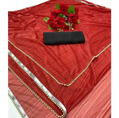 Stylish Satin Solid Saree For Women