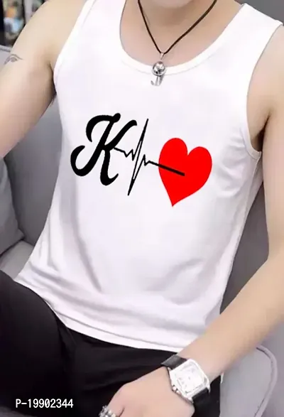 KFZ- MENS PRINTED VEST/GYM VESTS/SANDO- A TO Z HEART BEAT FOR COUPLE