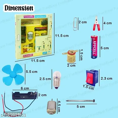 Science Experiment Kit for Kids STEM Kit Electric Circuit Kit with Motor Fan Toy Random Color 1PC-thumb2