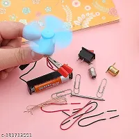 Science Experiment Kit for Kids STEM Kit Electric Circuit Kit with Motor Fan Toy Random Color 1PC-thumb1