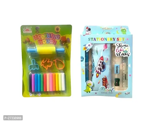 Space Stationary Set With Molding Clay Set Combo Pack For Kids