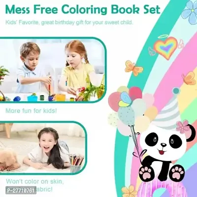 Coloring Book for Kids with 30 Drawing Sheet, 8 Pencil Color,10 Scratch Sheet Art and Craft Drawing Color Book Set for 3+ Years Kids, Party Favor Return Gift for Kids (Panda) Color as per Availability-thumb3