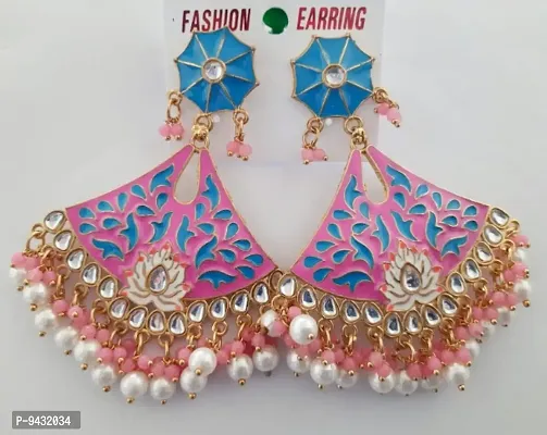 Meenakari Traditional Floral Design Earing-thumb0