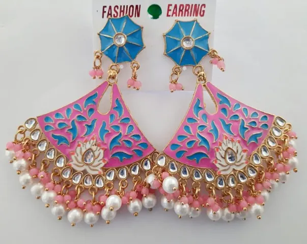 Meenakari Traditional Floral Design Earing