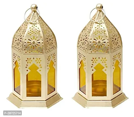 Well Overseas Antique Collection Decorative Hanging Lantern/Lamp with t-Light Candle, Set of 2-thumb0