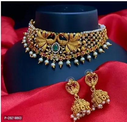 Stylish Golden Alloy  Jewellery Set For Women-thumb0