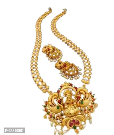 Stylish Golden Brass  Jewellery Set For Women-thumb0