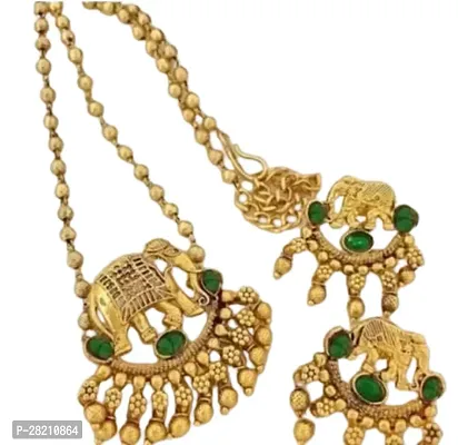 Stylish Golden Brass  Jewellery Set For Women-thumb0