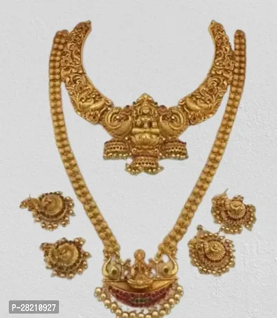Stylish Golden Brass  Jewellery Set For Women Pack Of 2-thumb0