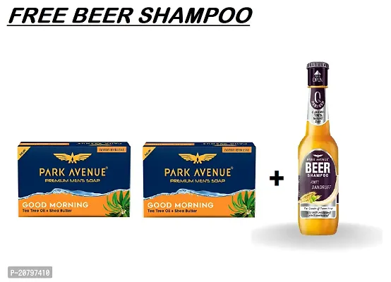 PARK AVENUE GOOD MORNING SOAP 125G (PC OF 2) AND ALSO FREE BEER SHAMPOO