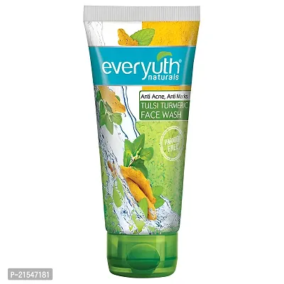 Everyuth Naturals Tulsi Turmeric Face Wash: Your Ultimate Oily Skin Solution (50g)-thumb0