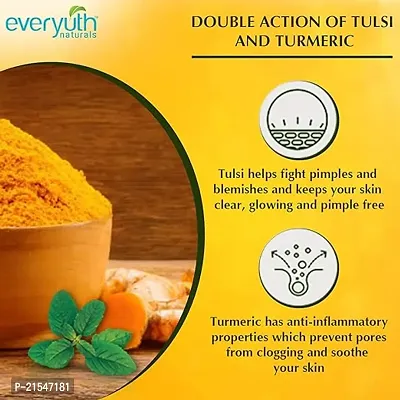 Everyuth Naturals Tulsi Turmeric Face Wash: Your Ultimate Oily Skin Solution (50g)-thumb2