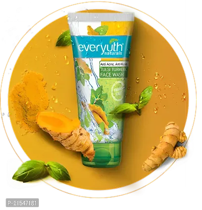 Everyuth Naturals Tulsi Turmeric Face Wash: Your Ultimate Oily Skin Solution (50g)-thumb5