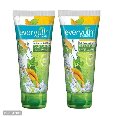 Everyuth Naturals Anti Acne, Anti Marks Tulsi Turmeric Face Wash 50g PC OF 2-thumb0