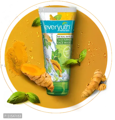 Everyuth Naturals Anti Acne, Anti Marks Tulsi Turmeric Face Wash 50g PC OF 2-thumb5