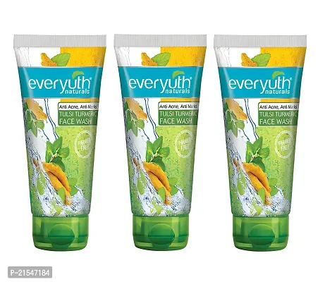 Best Face Wash : Everyuth Naturals anti acne, anti marks, Tulsi Turmeric Face Wash 50G PC OF 3-thumb0