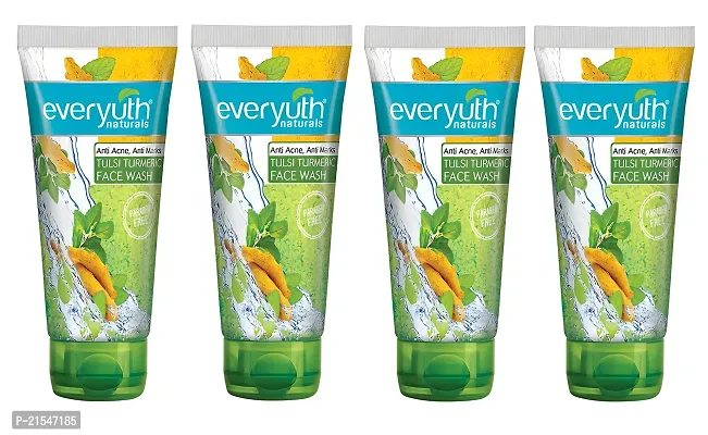 Everyuth Naturals tulsi turmeric face wash : Your Go-To Brand for Facial Cleansing 50g PC OF 4