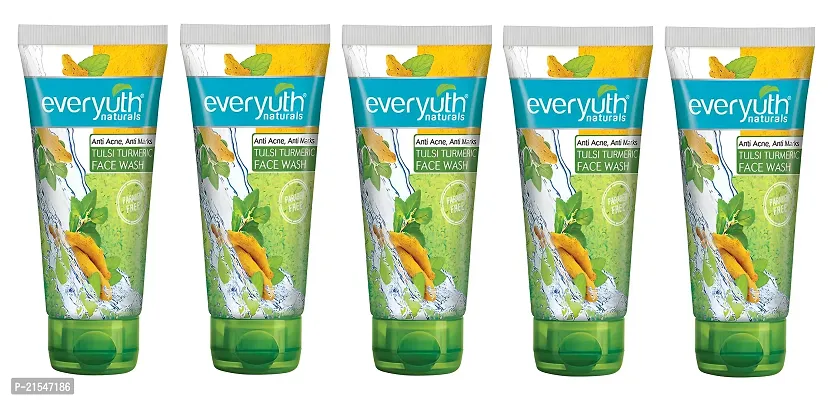 Everyuth Tulsi Turmeric Face Wash: The Natural Beauty Secret (50G) PC OF 5