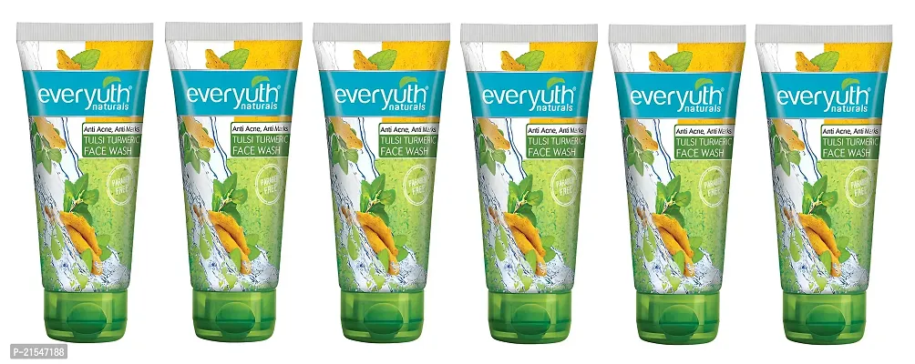 Everyuth Naturals Tulsi Turmeric Face Wash (50g),PC OF 6