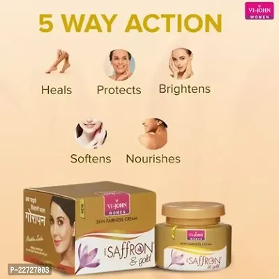 VI-JOHN saffron  gold Skin Fairness cream :Achieve Fairness with VI JOHN Saffron Gold Fairness Cream . (PC of 3)-thumb2