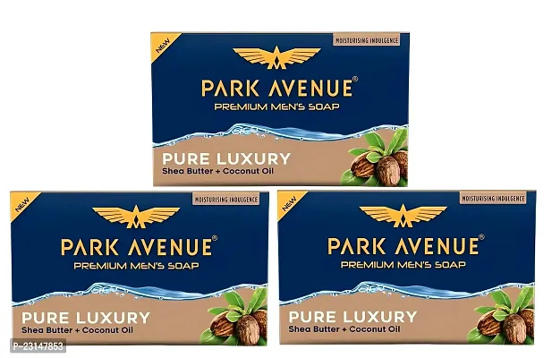 Park Avenue Premium Menrsquo;S Soap, Shea Butter+ Coconut Oil, 125G Gentlemen's Choice: Park Avenue Pure Luxury Men's Soap with Shea Butter ( PC OF 3)