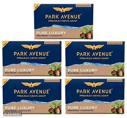 Park Avenue Premium Menrsquo;S Soap, Shea Butter+ Coconut Oil, 125G  Discover the Best Men's Soap: Park Avenue Pure Luxury Shea Butter  Coconut Oil( PACK OF 5)