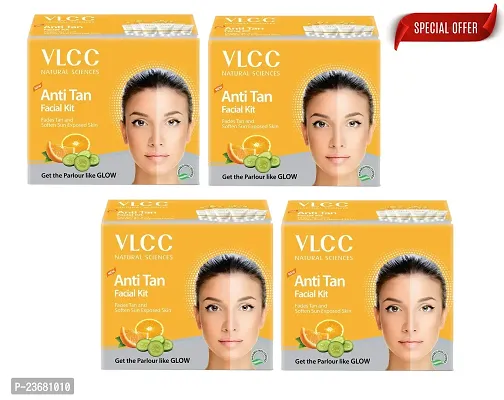 VLCC Anti Tan Facial Kit - 60g - Power of 25 vital ingredients. Fights Sun Tan, Nourishes  Protects skin from UV Rays. Get Rid of Tan with VLCC Anti Tan Facial Kit (PC OF 4)