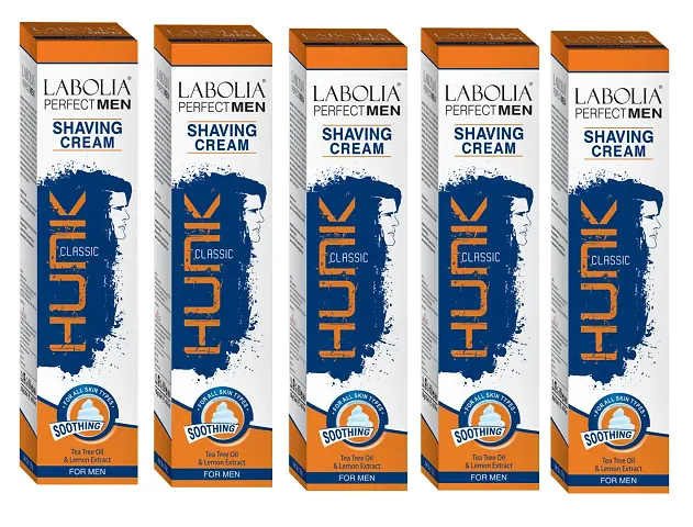 Labolia Hunk Classic Shaving Cream - 120 gm Upgrade Your Shaving Experience with Hunk Classic Saving Cream (PC OF 5)