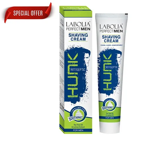 Labolia Hunk Antiseptic Shaving Cream - 120 gm Get a Close and Smooth Shave with Labolia's  Men's Antiseptic  Shaving Cream