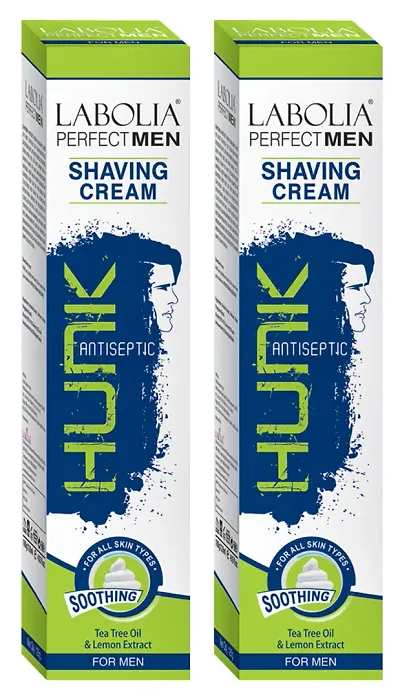 Labolia Hunk Antiseptic Shaving Cream - 120 gm Discover the Best Antiseptic Shaving Cream for Men by Labolia (PC OF 2)