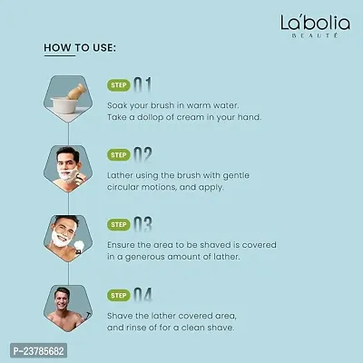 Labolia Hunk Antiseptic Shaving Cream - 120 gm  Labolia's Organic Men's Shaving Cream: A Natural Choice (PC OF 3)-thumb5