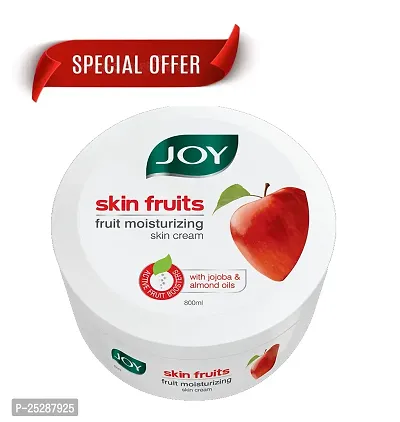 Joy Skin Fruits Moisturizing Skin Cream With Apple, Jojoba  Almond Oil (200ml) | Quick Absorbing  Non Sticky Moisturizer for Face, Hands  Body | For Healthy, Soft  Glowing Skin (PC OF 1)