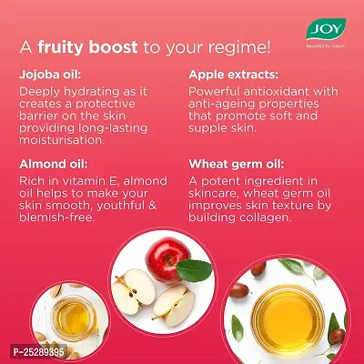 Joy Skin Fruits Moisturizing Skin Cream With Apple, Jojoba  Almond Oil (200ml) | Quick Absorbing  Non Sticky Moisturizer for Face, Hands  Body | For Healthy, Soft  Glowing Skin (PC OF 4)-thumb5