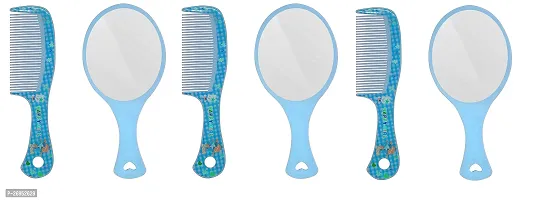 Hand Mirror with Comb Set for Women and Girls | Gift for Girls | Pack of 3 | Travel-Friendly Hand Mirror and Comb: A Must-Have Beauty Accessory for Girls-thumb4