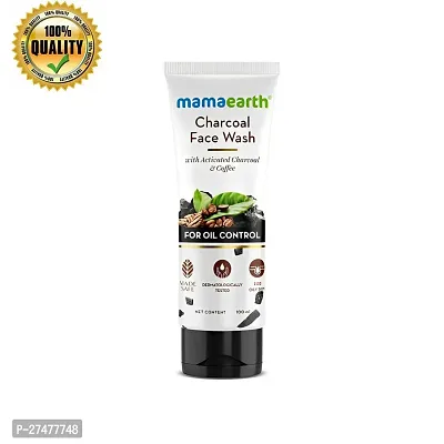 Mamaearth Charcoal Face Wash with Activated Charcoal  Coffee for Oil Control (100ml)