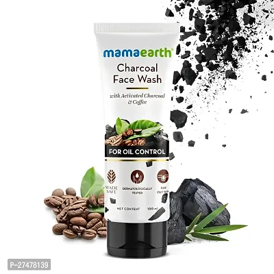 Mamaearth Charcoal Face Wash with Activated Charcoal  Coffee for Oil Control -  PC OF 1 | (100ml)