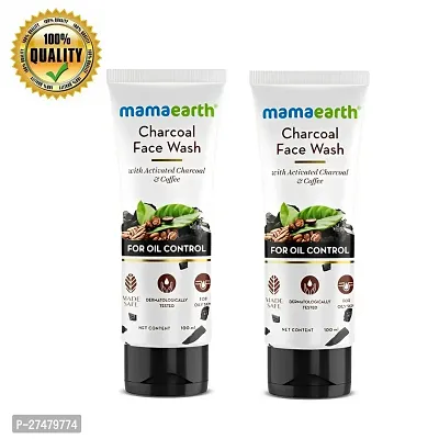 Mamaearth Charcoal Face Wash with Activated Charcoal  Coffee for Oil - PC OF 2 | (100ml)