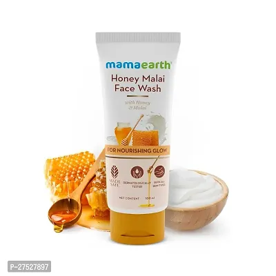 Mamaearth Honey Malai Face Wash with Honey  Malai For Nourishing Glow 100 ml-thumb4