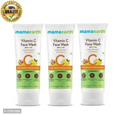 Mamaearth Vitamin C Face Wash with Vitamin C and Turmeric for Skin Illumination -100ml | Brightening and Radiant Skin with Mamaearth Face wash | The Best Choice for Healthy, Glowing Skin | PC OF 3 |