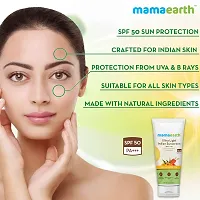 Mamaearth's Ultra Light Indian Sunscreen with Carrot Seed, Turmeric and SPF 50 PA+++ - 80ml Packed with SPF 50  PC OF 2 |-thumb1