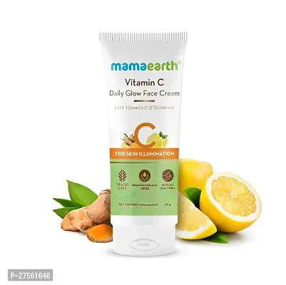 Mamaearth Vitamin C Daily Glow Face Cream With Vitamin C  Turmeric for Skin Illumination - 80 g |  Brightens Skin | Moisturizes Skin |-thumb0