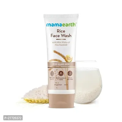 Mamaearth Rice Face Wash With Rice Water  Niacinamide For Glass Skin - 100 ML | Achieve Radiant beauty | Gentle Daily Cleansing with Mamaearths Glass Skin Formula For Men And Women | ( PC OF 2)-thumb2