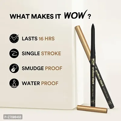 WOW Skin Science Endless Black Natural Kajal | Water Proof  Smudge Proof | Long Lasting Kajal Upto 16 long hours | No Parabens and Mineral Oils | Beauty at Its Best |-thumb3