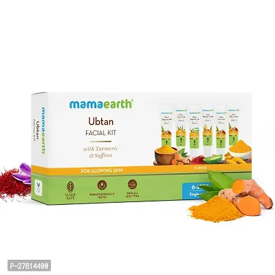 Mamaearth Ubtan Facial Kit with Turmeric  Saffron for Glowing Skin - 60 g | Revives Natural Glow | Improves Skin Texture | Best Facial Kit By Mamaearth