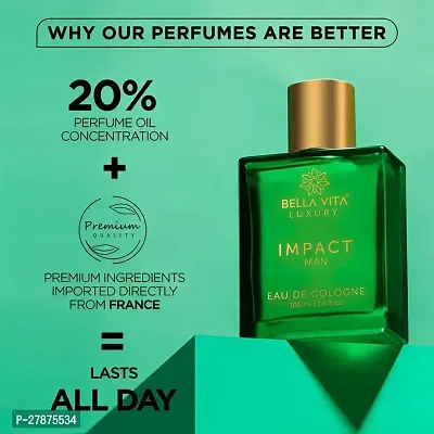 Bella Vita Luxury IMPACT MAN Eau De Cologne Perfume with Mandarin Orange, Patchouli, Cedar | Woody, Citrusy Long Lasting EDC Fragrance Scent for Men 100Ml |-thumb5
