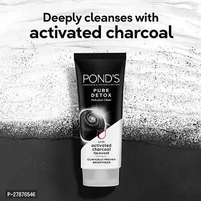 Pure Detox, Facewash, 100g, for Fresh, Glowing Skin, with Activated Charcoal, Daily Exfoliating  Brightening Cleanser, Pollution Clear Face Wash PC OF 2-thumb5