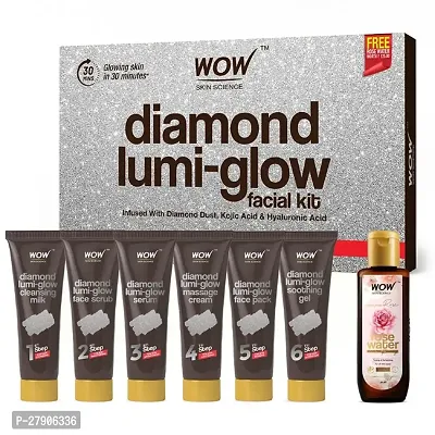 WOW Skin Science Diamond Facial Kit For Polished Skin | Made With Activated Naturals | Salon Like Facial At Home | For Radiant Skin | 85ml |  The Best in Bridal Beauty |