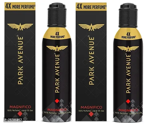 PARK AVENUE Magnifico long lasting premium perfume Deodorant Spray - For Men  (130 ml) (PC OF 2)-thumb0